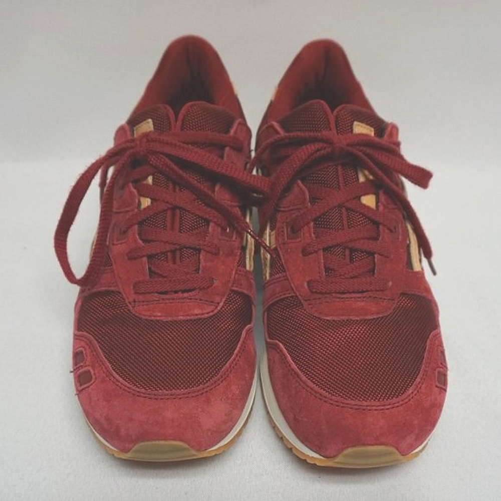 ASICS Mens Gel Lyte III Veg Tan Pack Red Burgundy  Sneakers Size 10